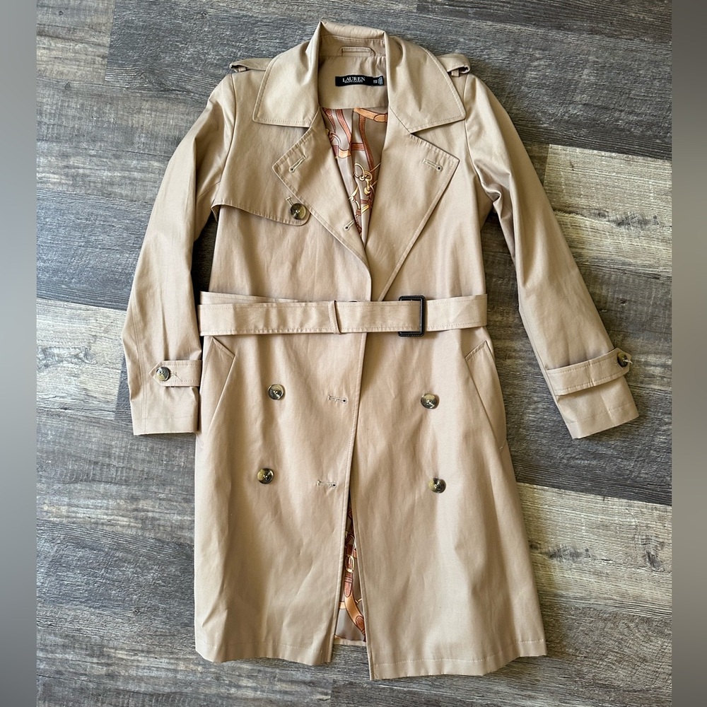 Ralph Lauren Belted water resistant Trench Coat - Picture 2 of 16